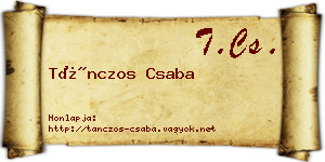Tánczos Csaba névjegykártya
