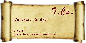 Tánczos Csaba névjegykártya